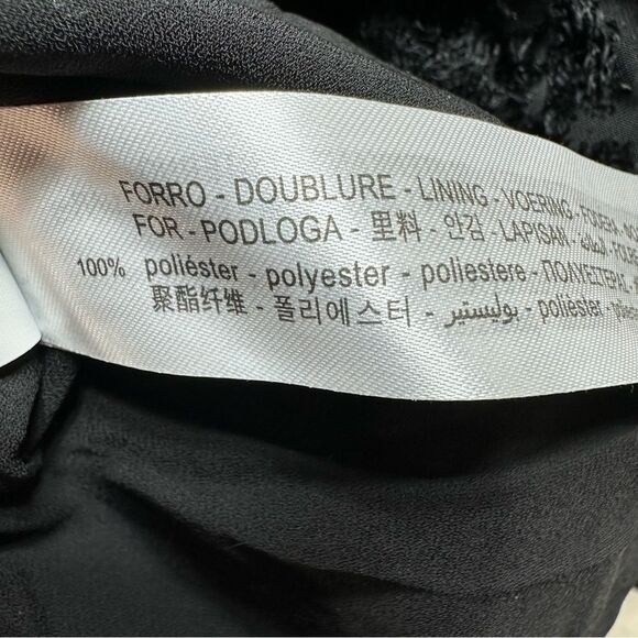 Zara Black Floral Textured Mini Dress Balloon Sleeve Layered‎ Gothic Size S - Picture 4 of 7